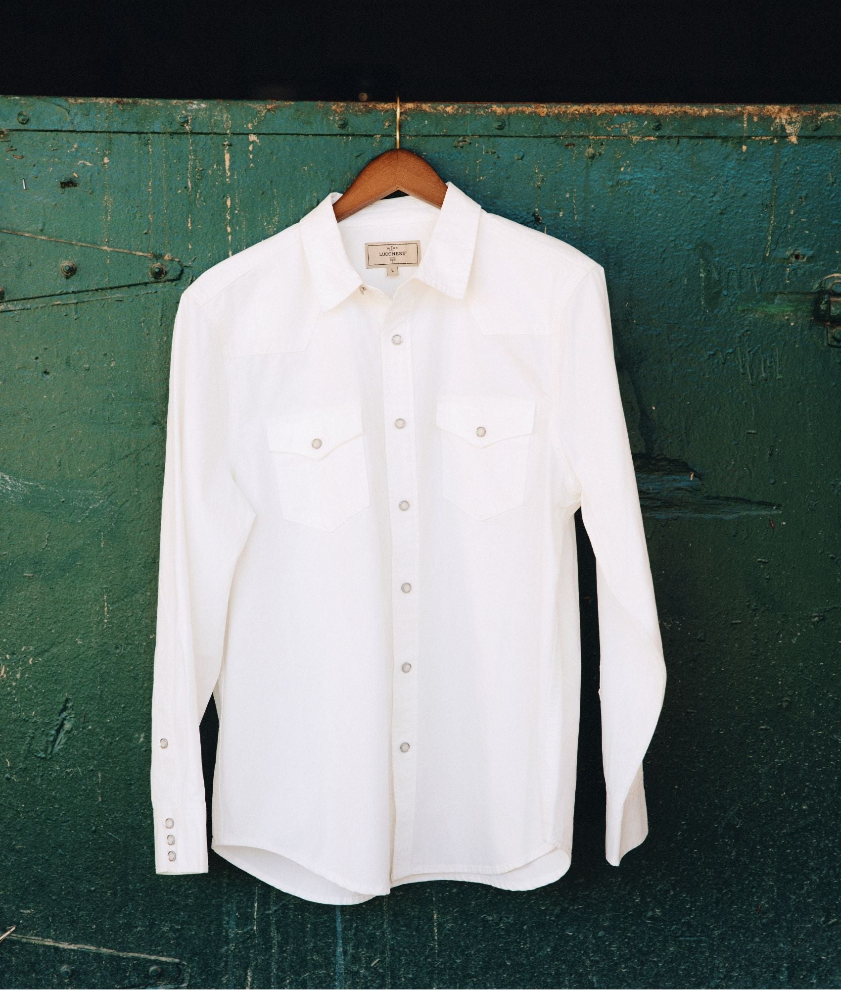 Square Dobby Shirt :: Ecru