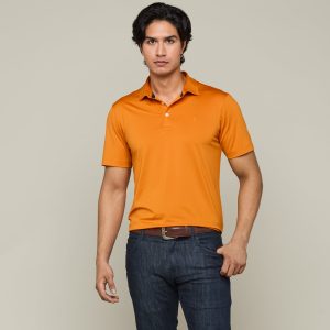 Lucchese Golf Polo :: UT Burnt Orange