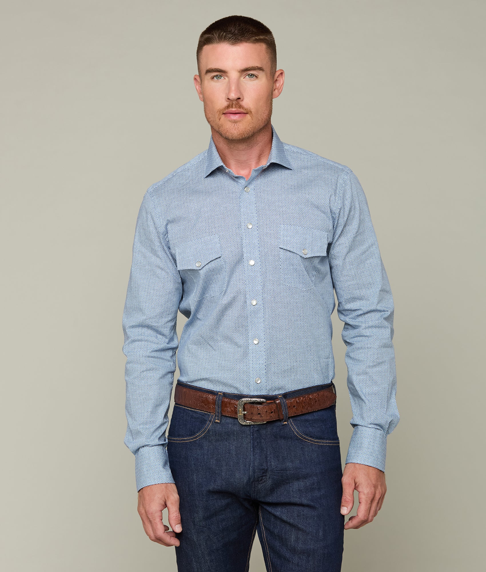 Telluride :: Blue/White Geometrical Print - Image 3