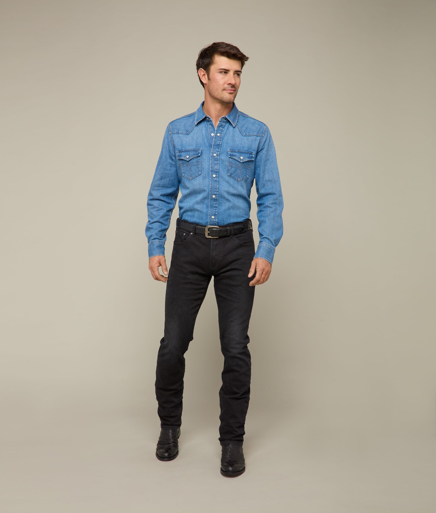 Jesse Men's Slim Straight Jean :: Oil Resin - Image 4