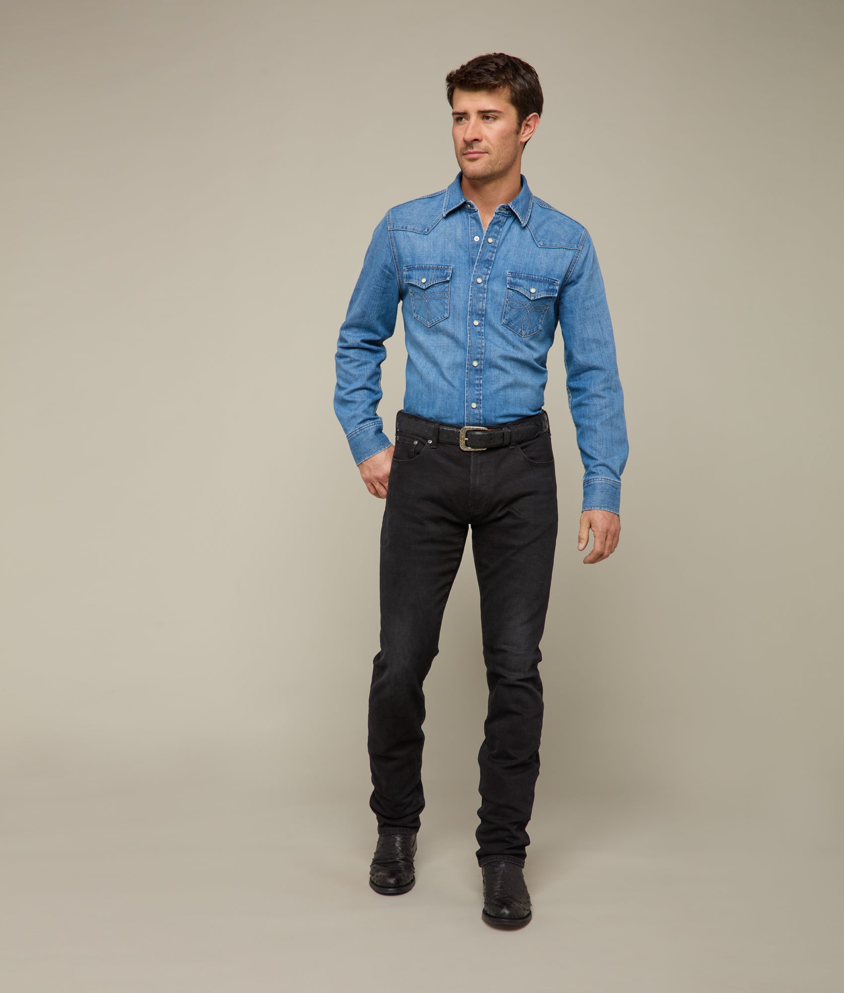 Jesse Men's Slim Straight Jean :: Oil Resin - Image 3