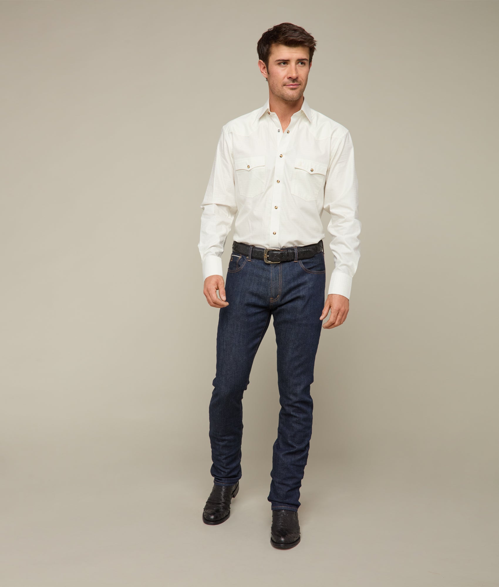 Jesse Men's Slim Straight Jean :: Cavalry Blue - Image 4