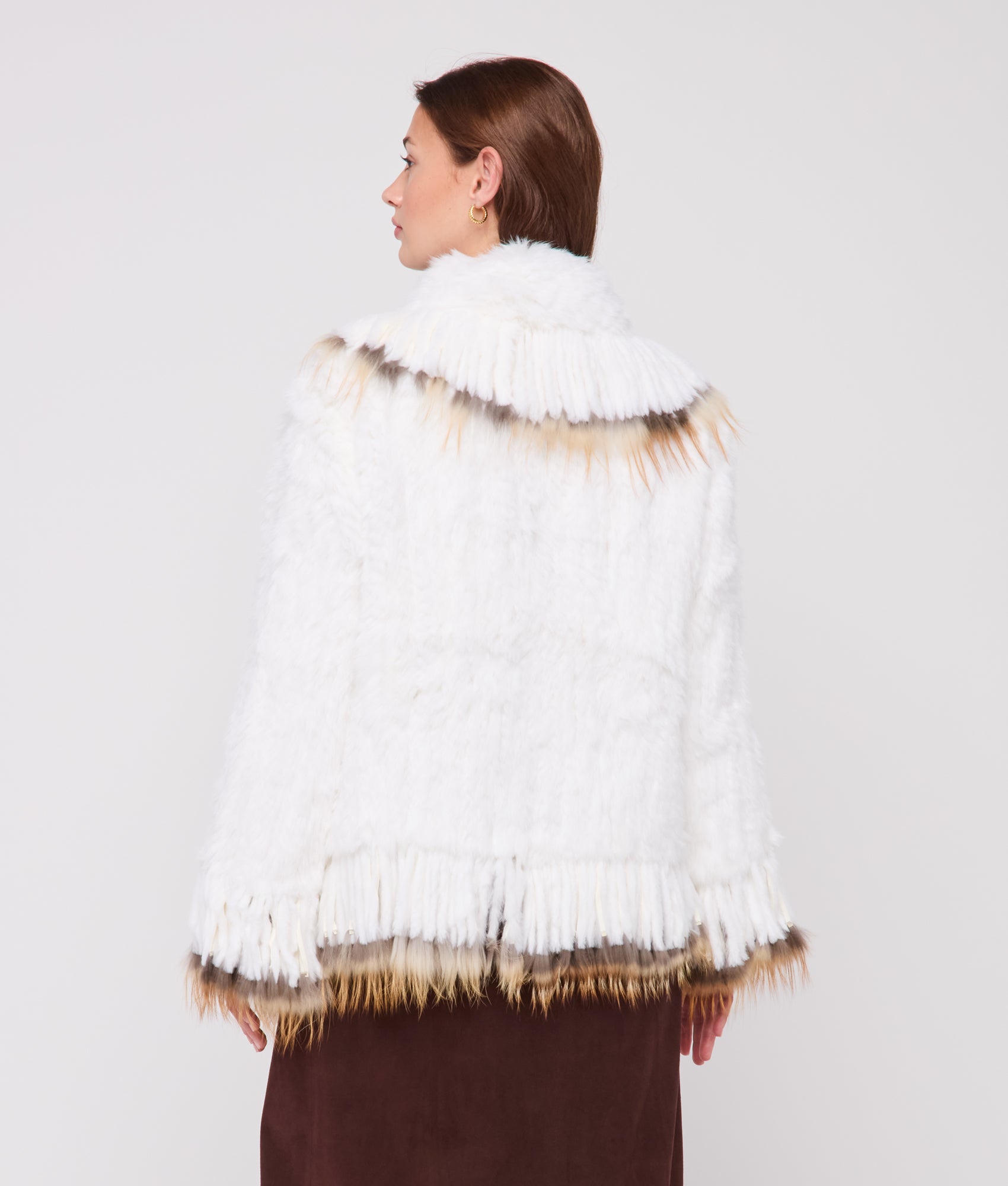 Francis Fur Fringe Jacket :: White - Image 4