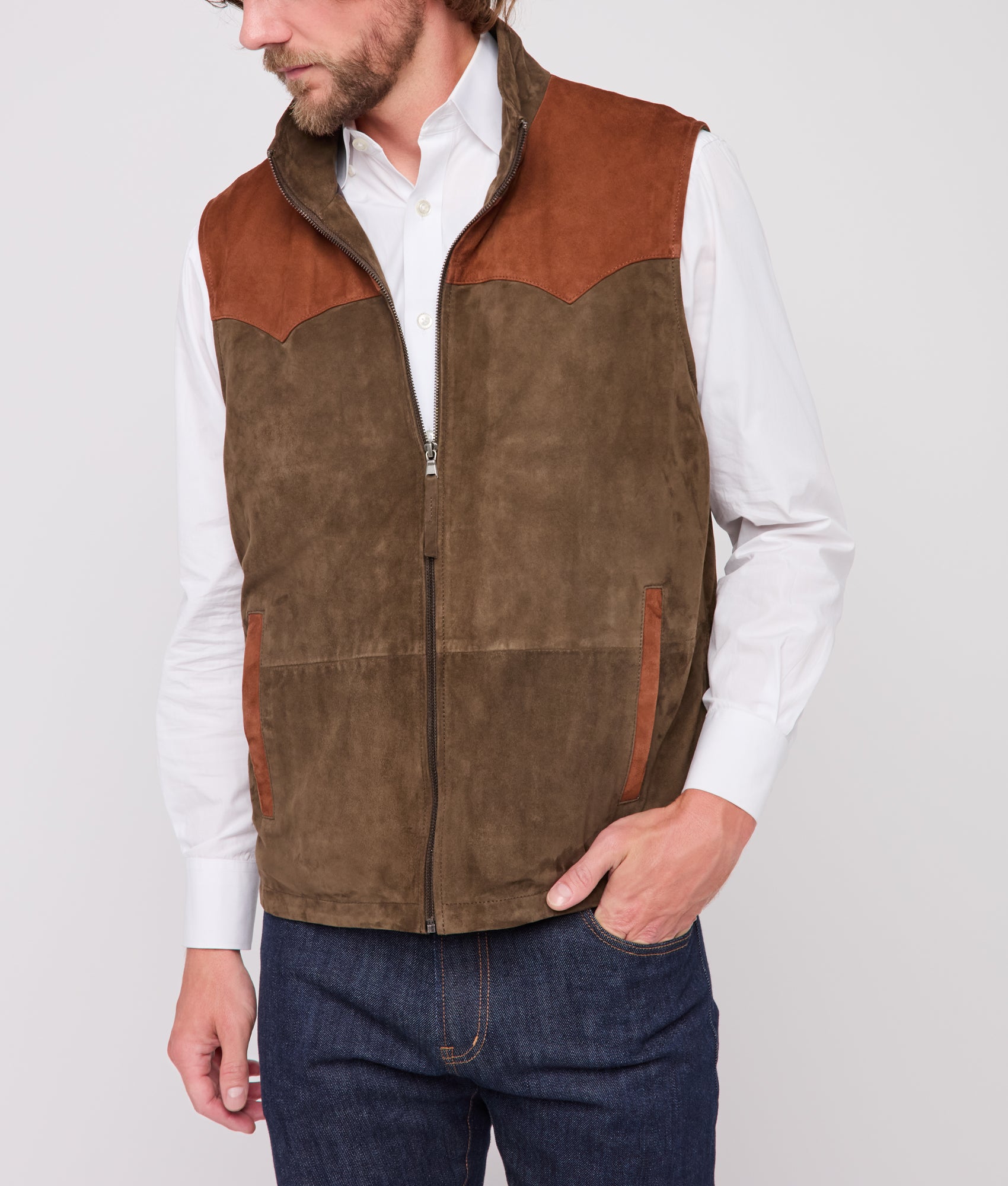 Rit Two-Tone Vest :: Olive - Image 10