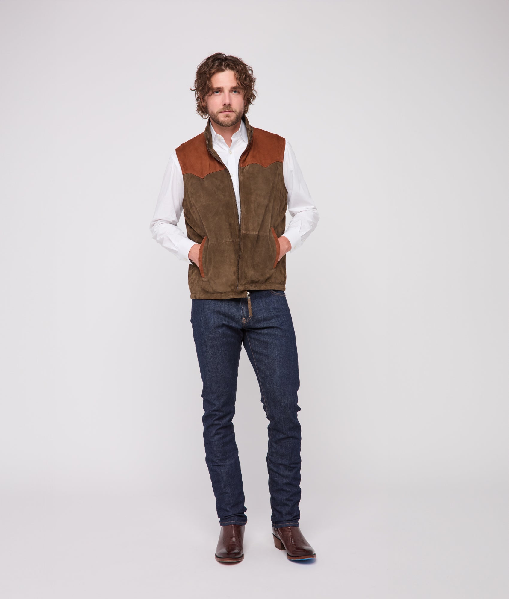 Rit Two-Tone Vest :: Olive - Image 3