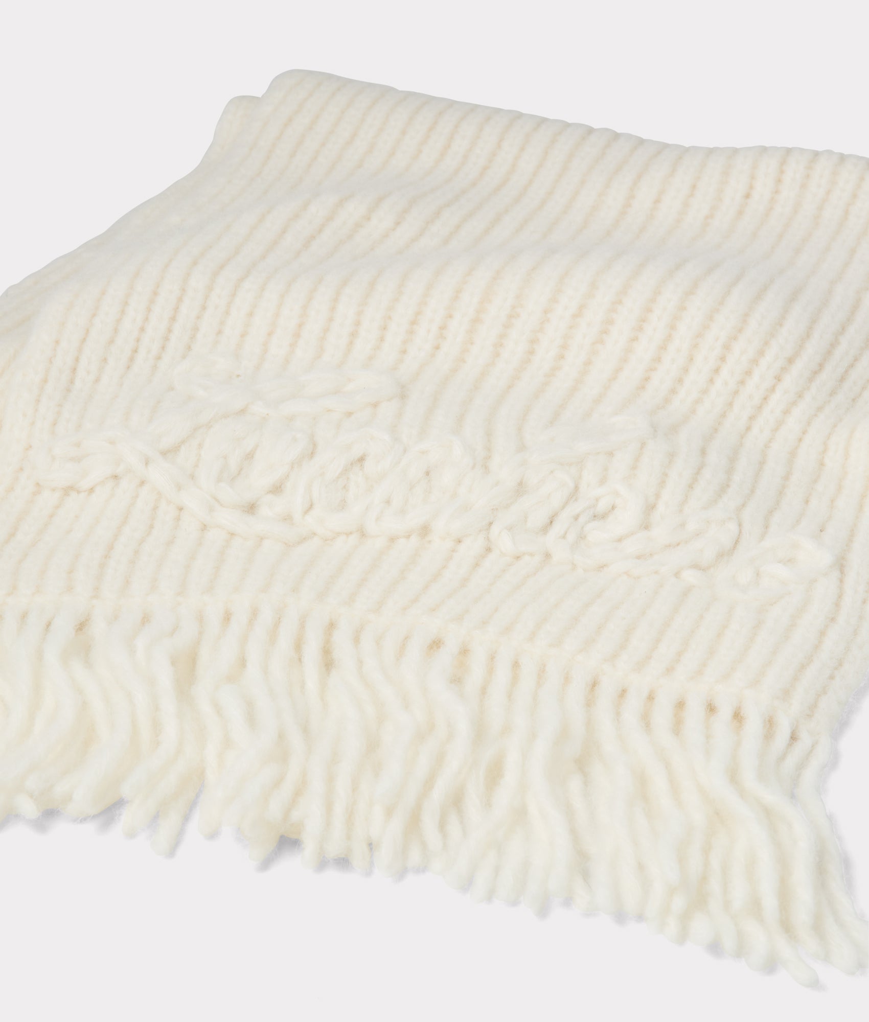 Script Knitted Scarf :: Cream - Image 5
