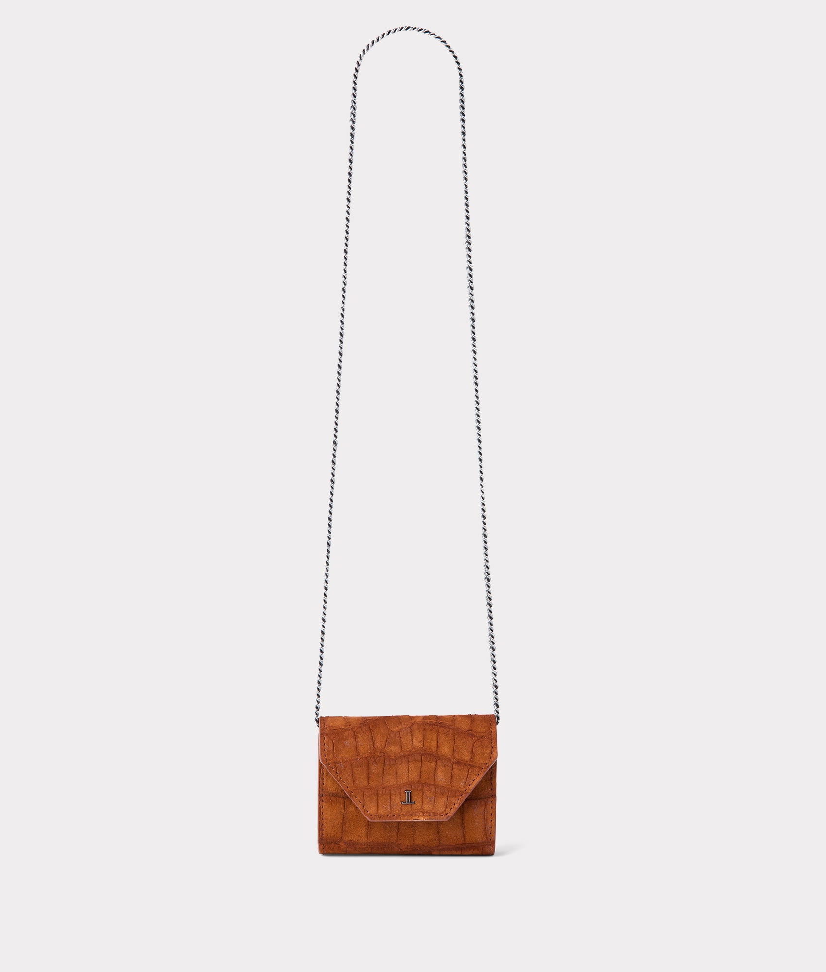 Exotic Short Wallet On A Chain :: Cognac - Image 8