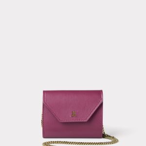 Short Wallet On A Chain :: Burgundy