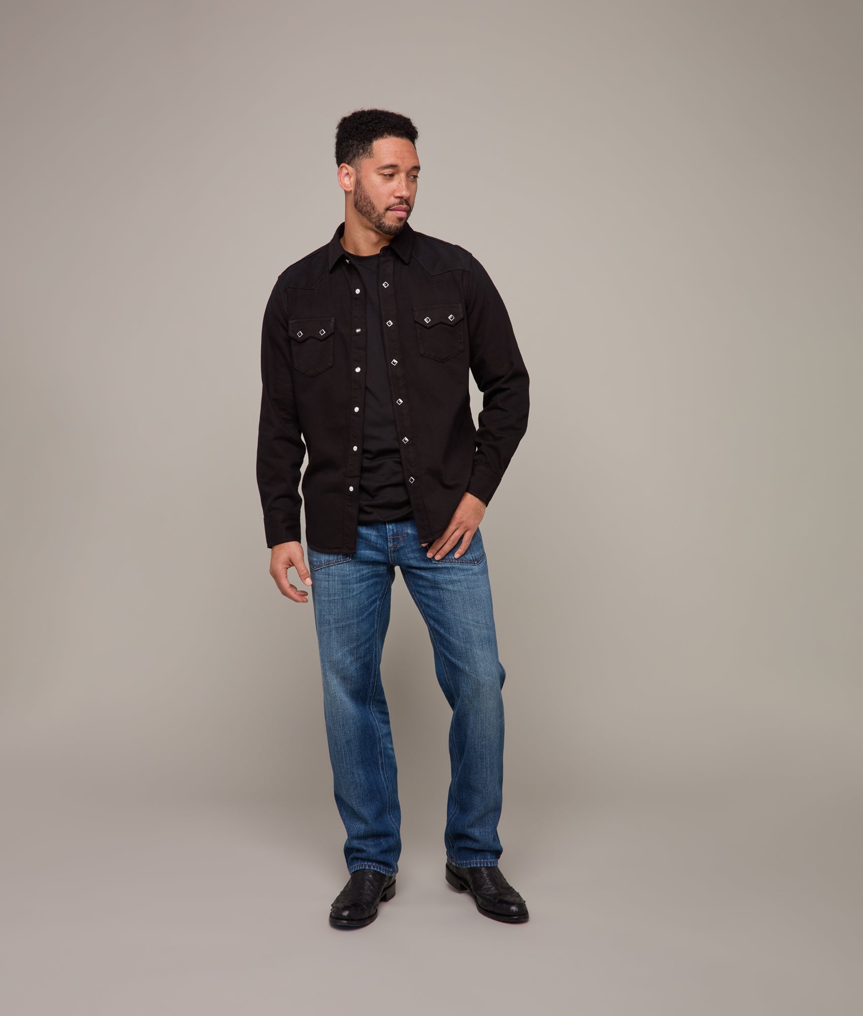 Sawyer Sawtooth Pocket Shirt :: Black - Image 2