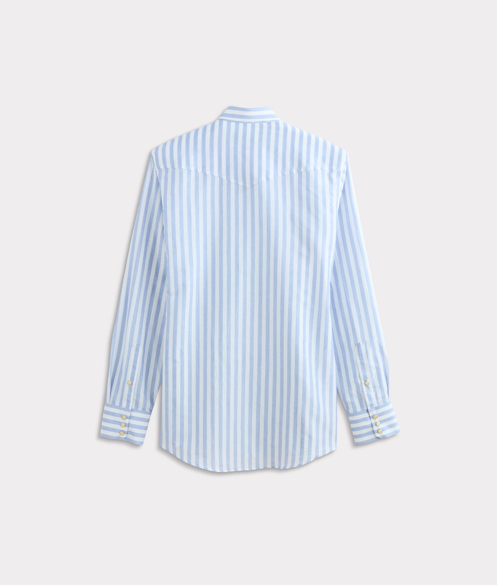 Lucchese x Parker McCollum Long Sleeve Snap :: White/Blue Stripe - Image 9