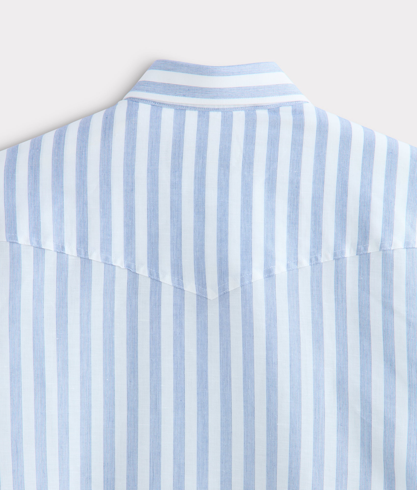 Lucchese x Parker McCollum Long Sleeve Snap :: White/Blue Stripe - Image 13