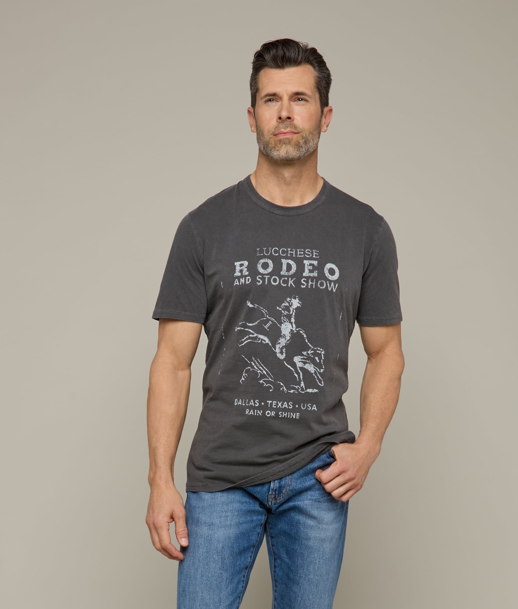 Rodeo Stub Tee :: Carbon - Image 2