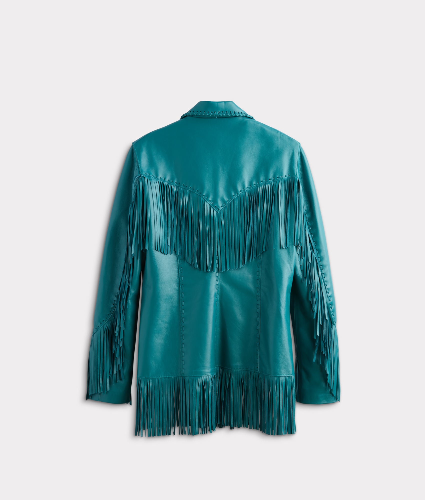 Tallulah Fringe Jacket :: Teal - Image 3