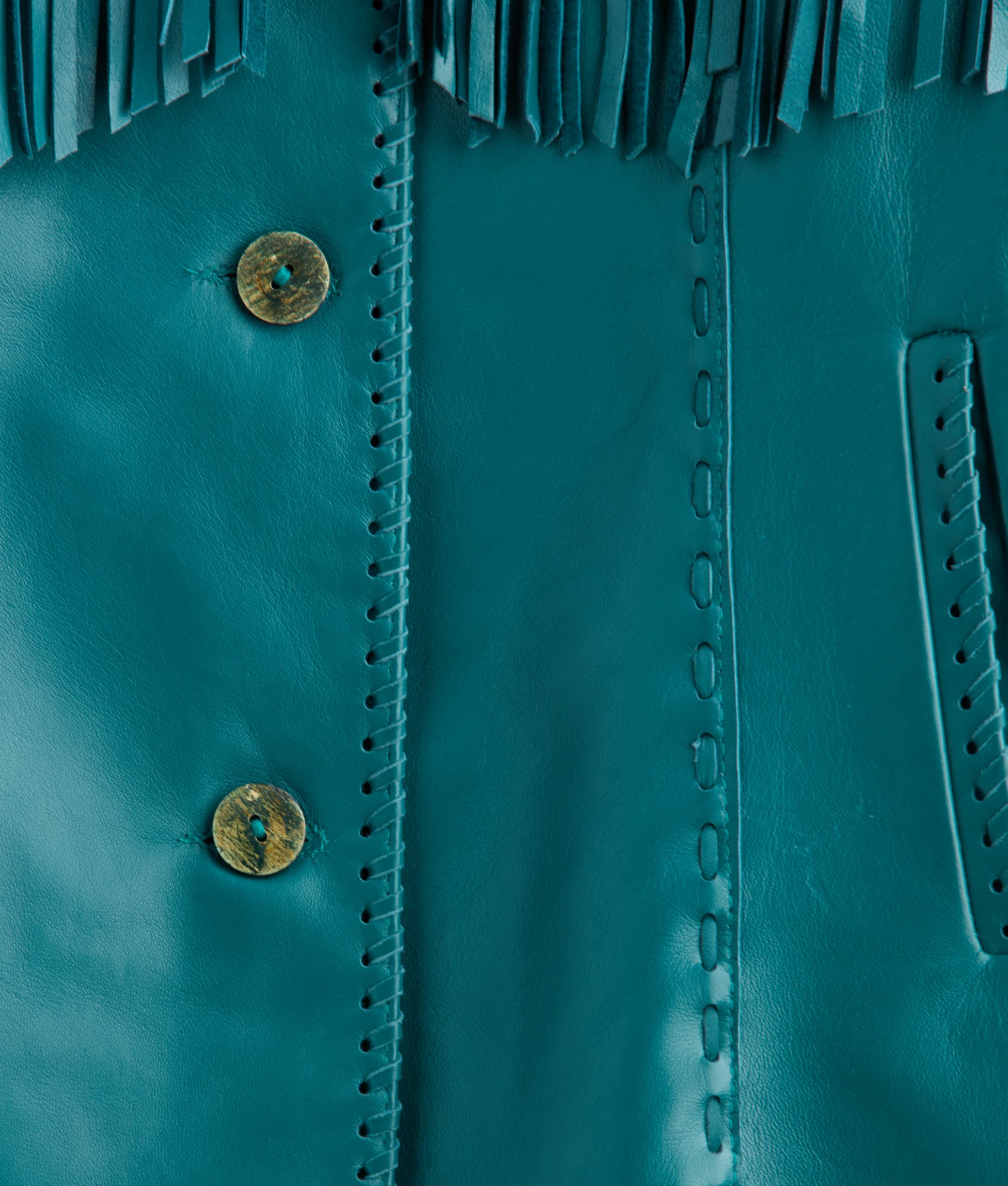 Tallulah Fringe Jacket :: Teal - Image 11