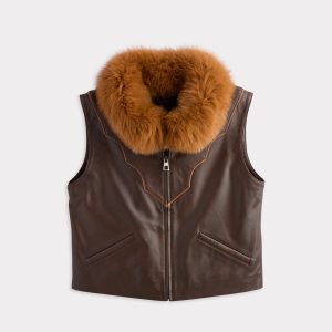 Duchess Of The Range Fur Vest :: Brown