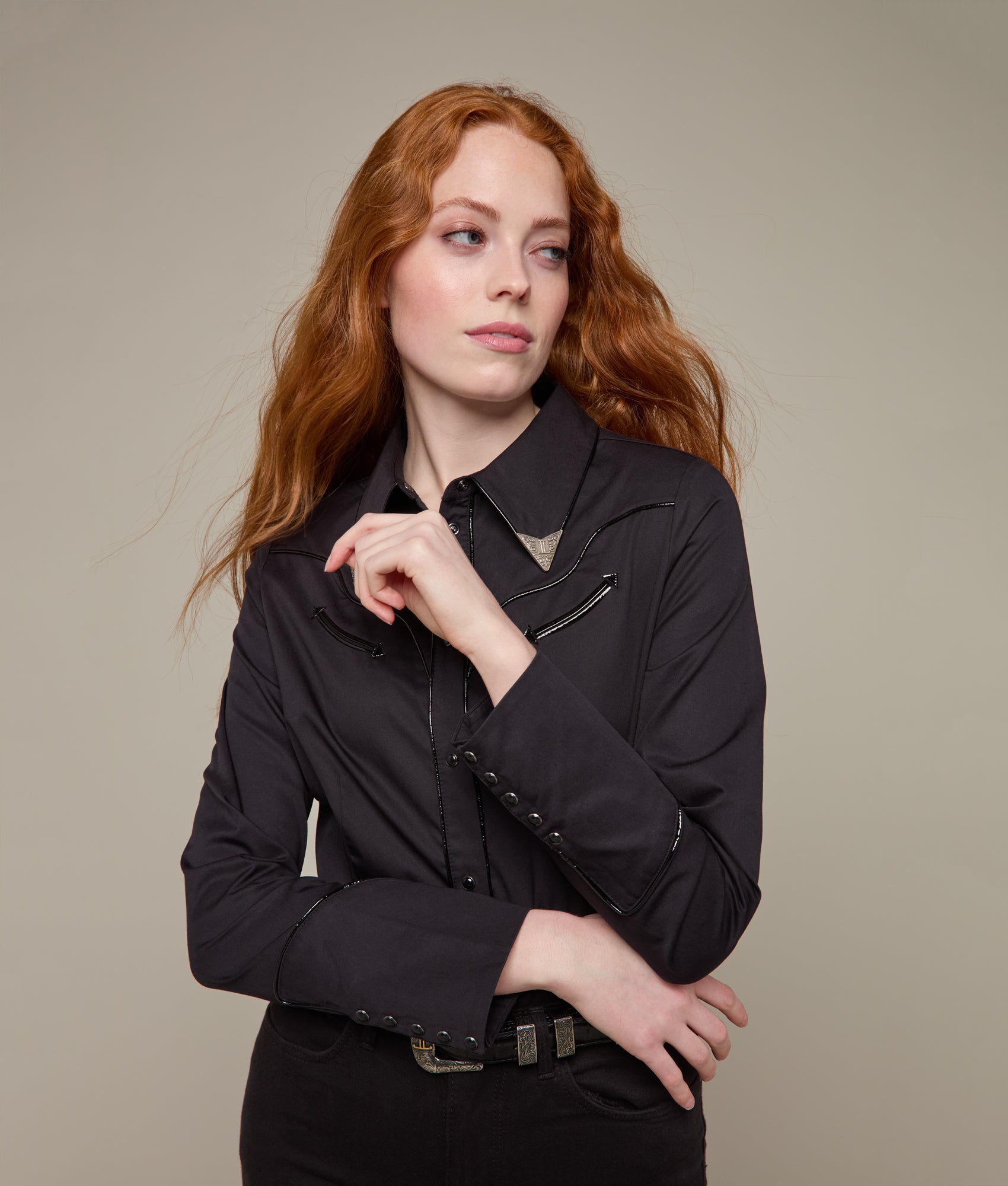 Miranda Blouse :: Black - Image 5