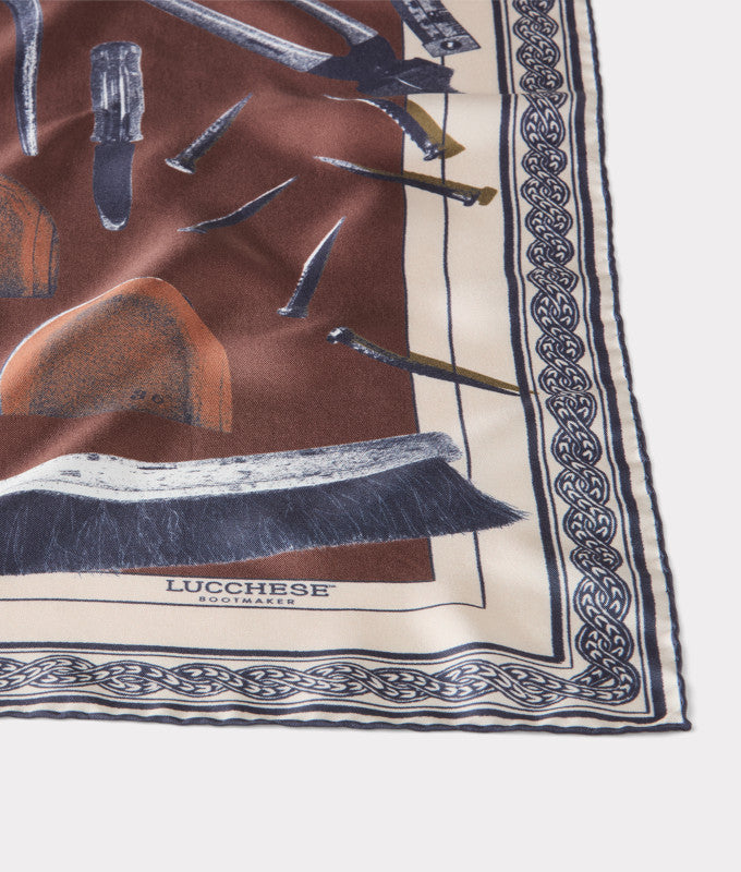 Tools Of The Trade Silk Scarf :: Brown - Image 3