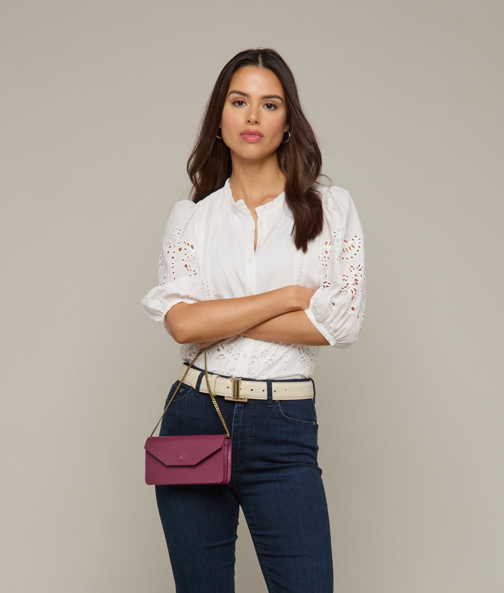 Long Wallet On A Chain :: Burgundy - Image 8