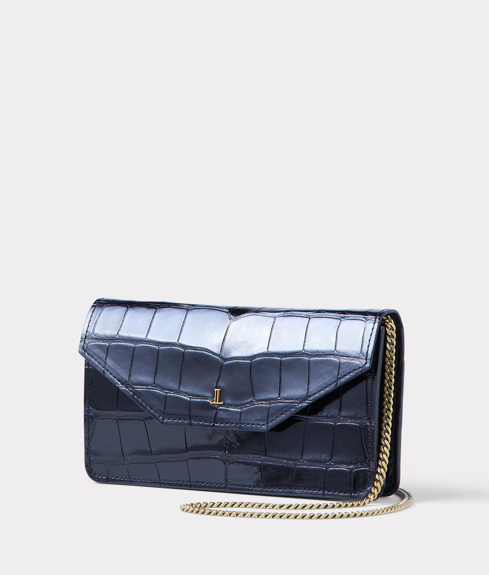 Long Exotic Wallet On A Chain :: Black - Image 5