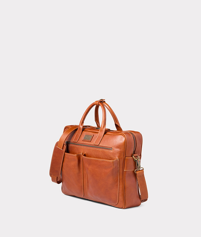 Cosimo Briefcase :: Cognac - Image 3