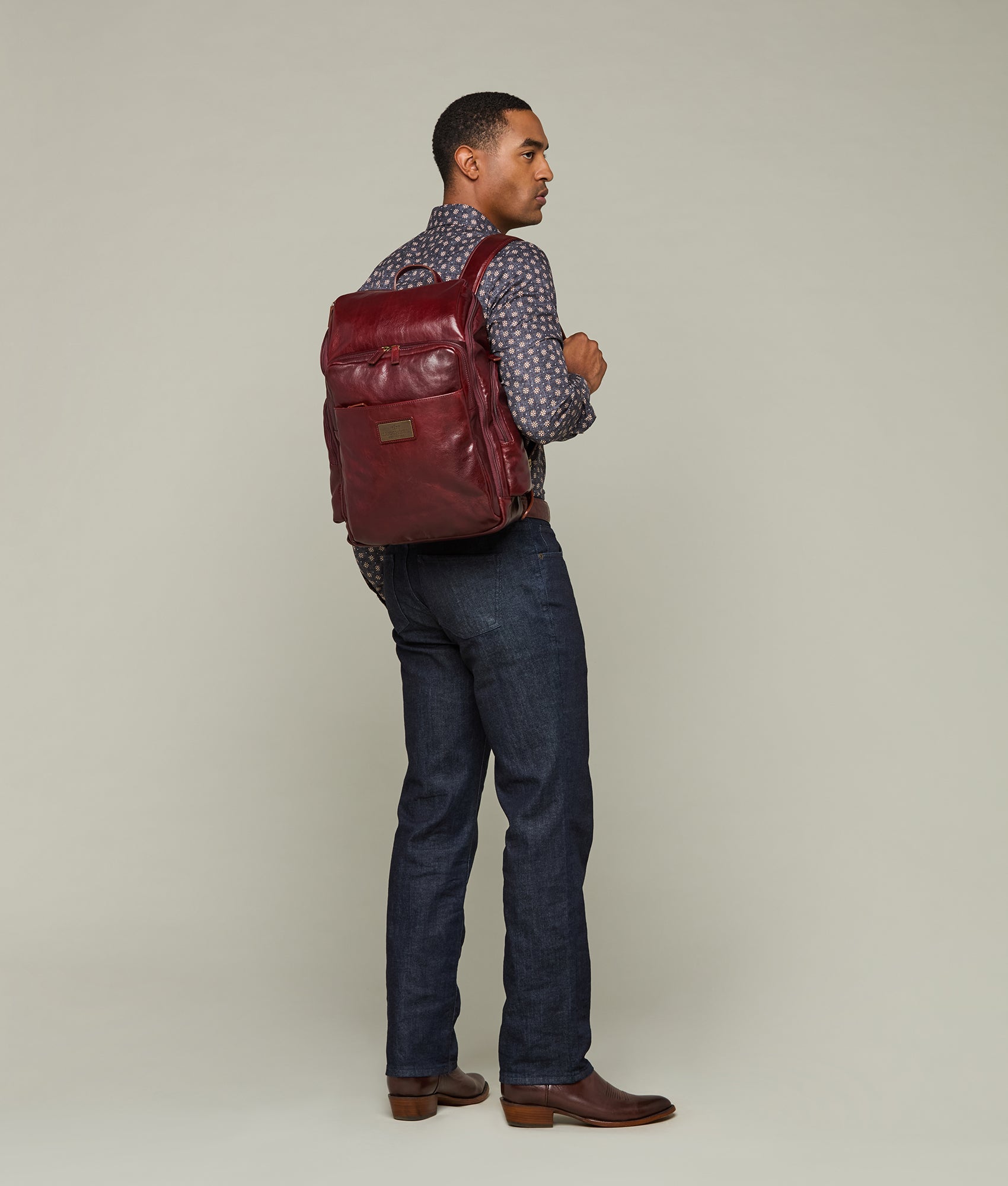 Cosimo Backpack :: Burgundy - Image 2