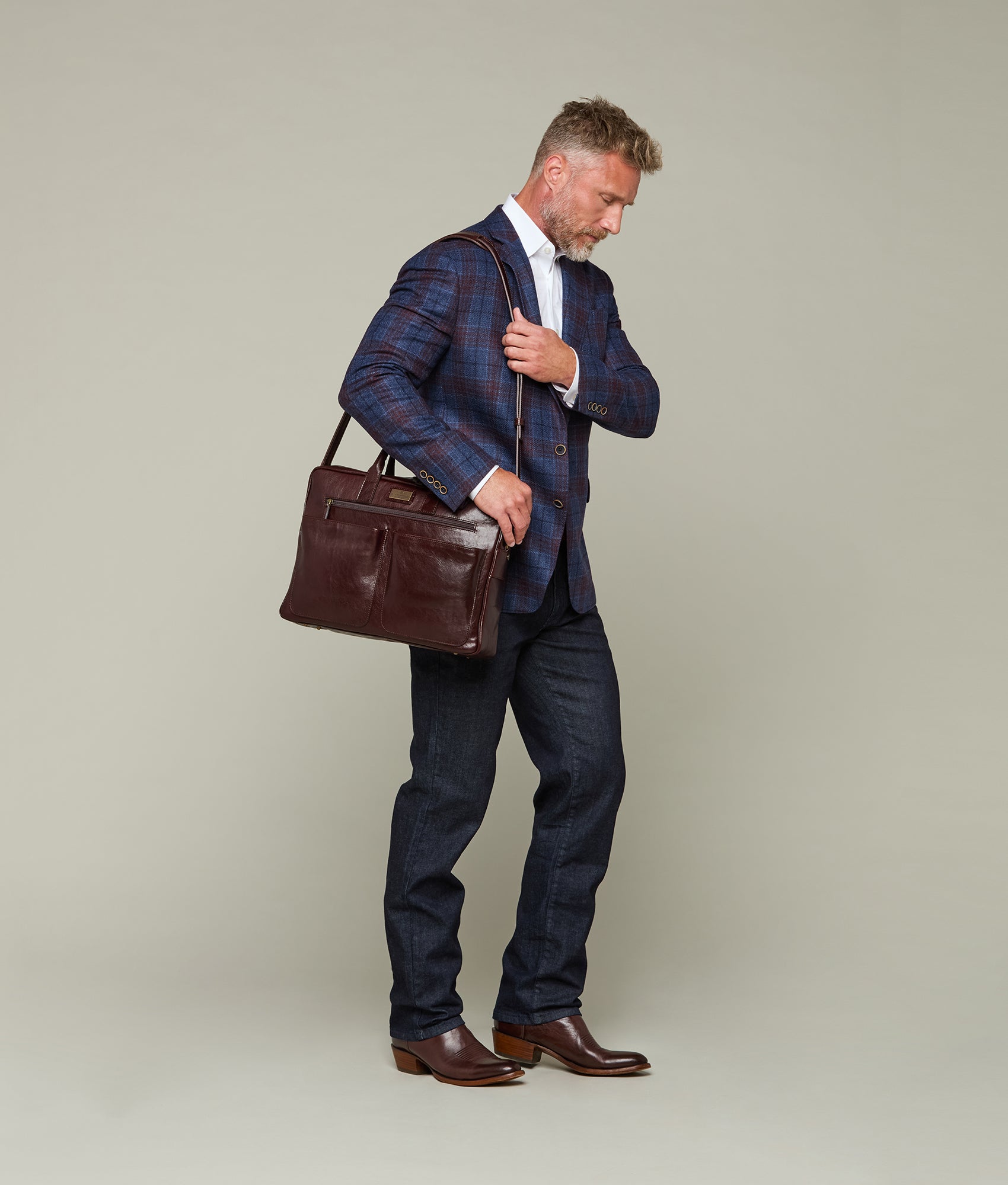 Cosimo Briefcase :: Chocolate - Image 3