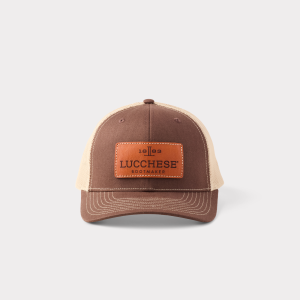 Leather Patch Cap :: Brown + Khaki