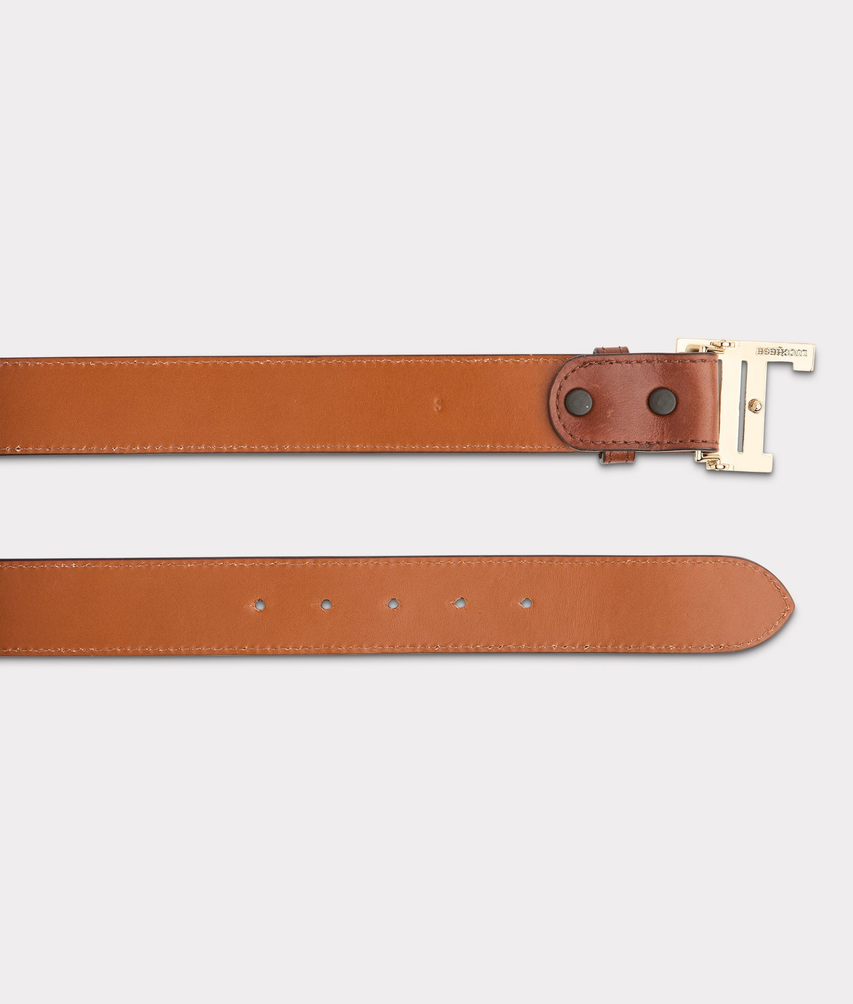Women's Mirrored L Belt :: Tan - Image 6