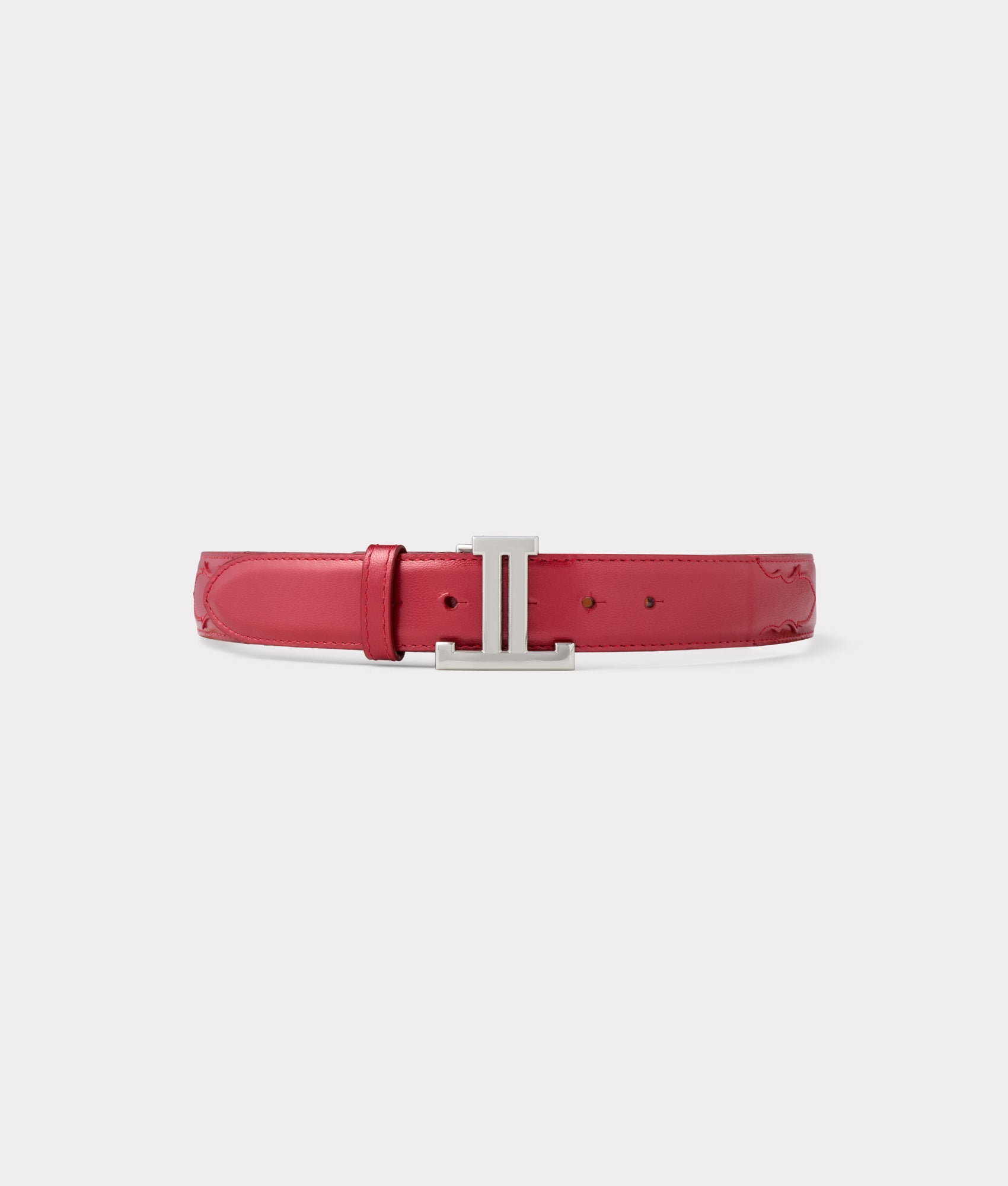 Women's Mirrored L Belt :: Tristan Red