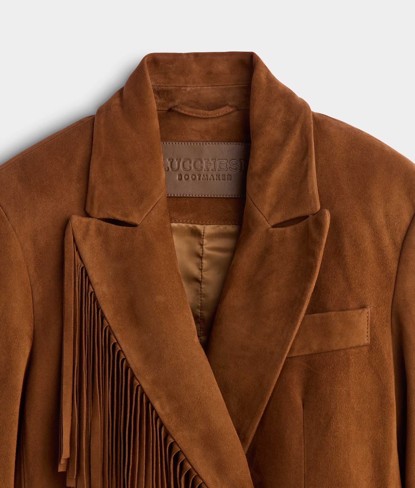 Valerie Suede Blazer :: Cognac - Image 8