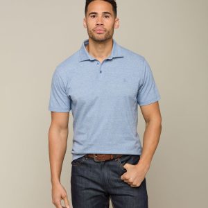 Lucchese Pima Cotton Polo :: Blue