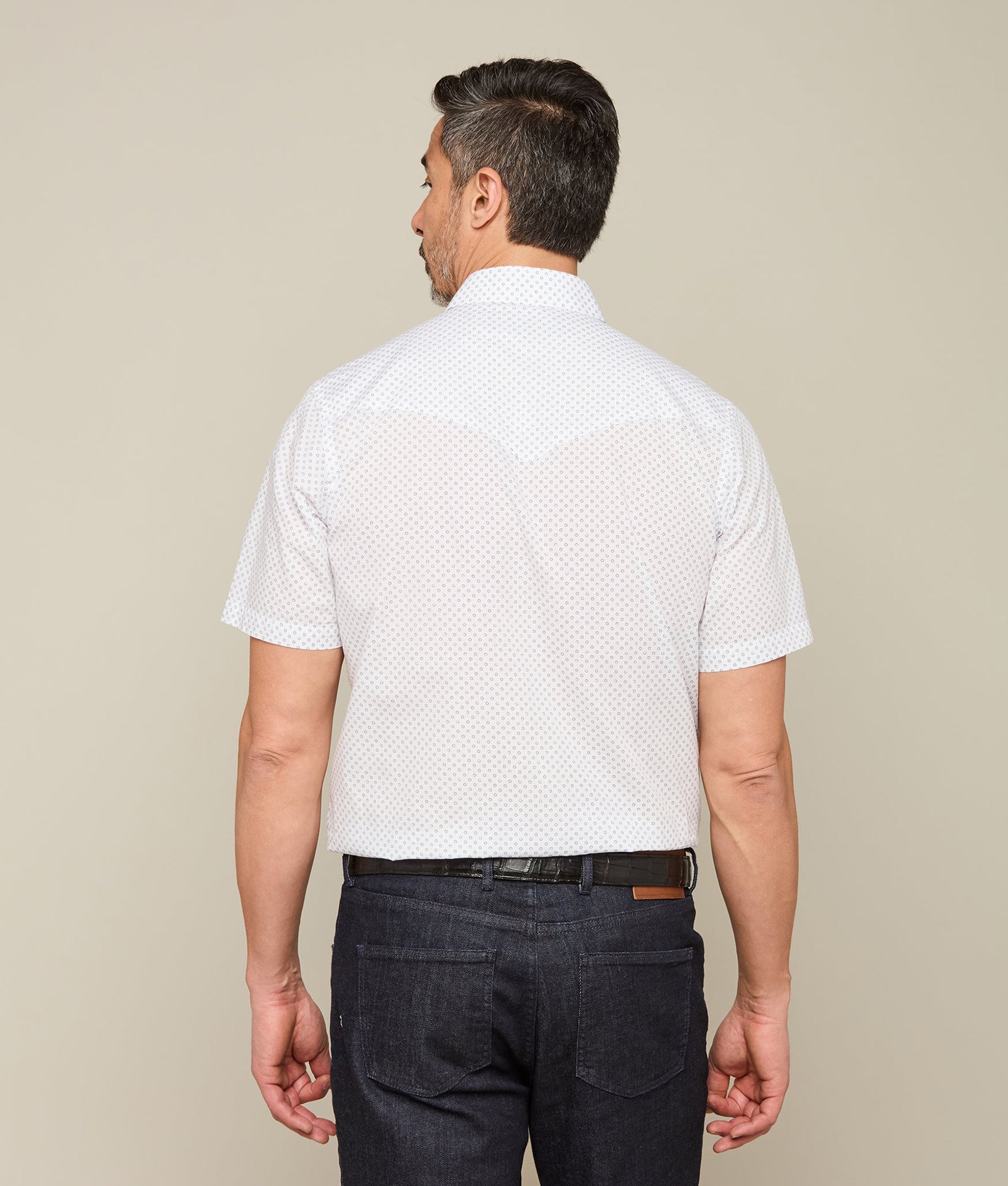 Austin Classic Fit :: Blue And Navy Circle Print - Image 3