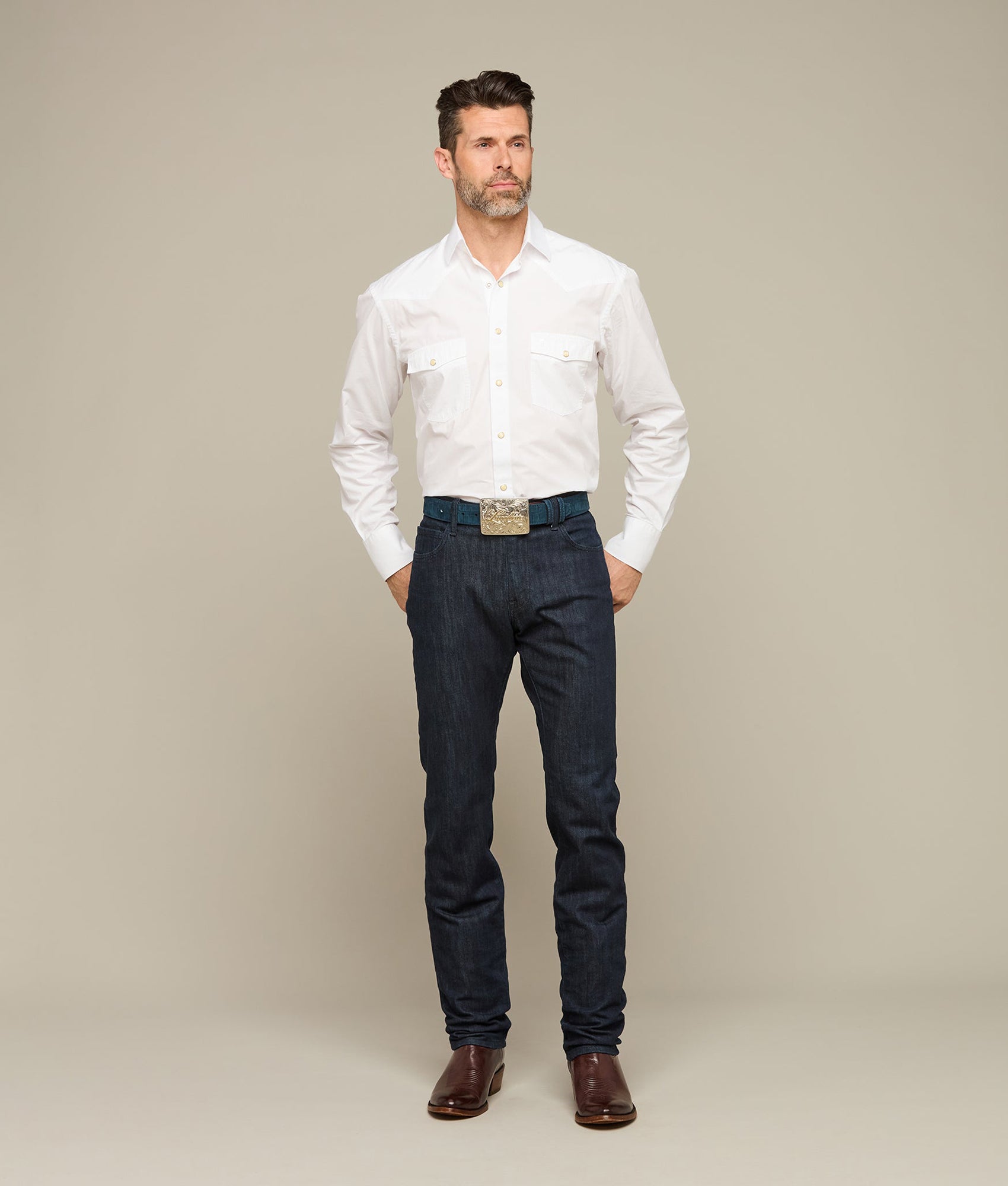 Sueded Caiman Memento Belt :: Navy - Image 5