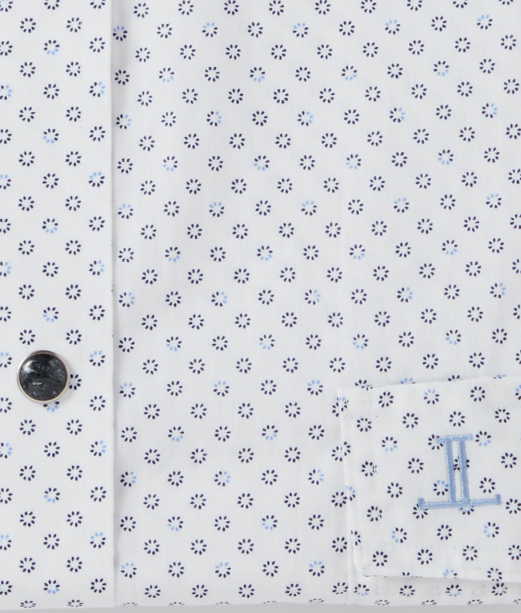 Austin Classic Fit :: Blue And Navy Circle Print - Image 6